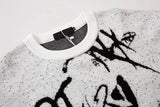 rainbowtouches men sweaters high street crew neck trendy pullover vintage loose knitted sweater spring and autumn mens clothing high quality cotton pullover, aesthetic street look hoodie, oversized graphic print design