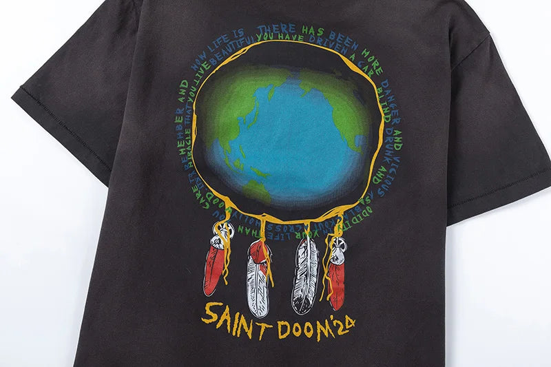 Vaporwave Streetwear – New Saint T Shirts Men Woman High Quality Casual Loose Angel – Urban Streetwear for Men & Women