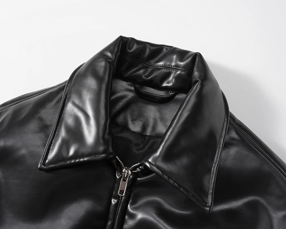 Zip-up hooded windbreaker parka quilted nan