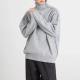 minimalist knit jumper, daily wear essential, trendy urban fashion top for men, layered streetwear look