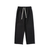 100 cotton pants men fashion khaki black casual pants men japanese streetwear loose straight wide leg pants mens trousers m 2xl unique default style 3905