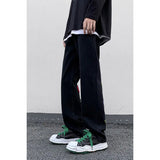 2023 summer new light luxury fashion pants star embroidered jeans mens straight slim pants boutique clothing simple style urban skinny jeans