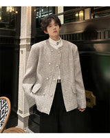 grunge winter jacket, layered citywear - comfortable cotton fit with bold prints