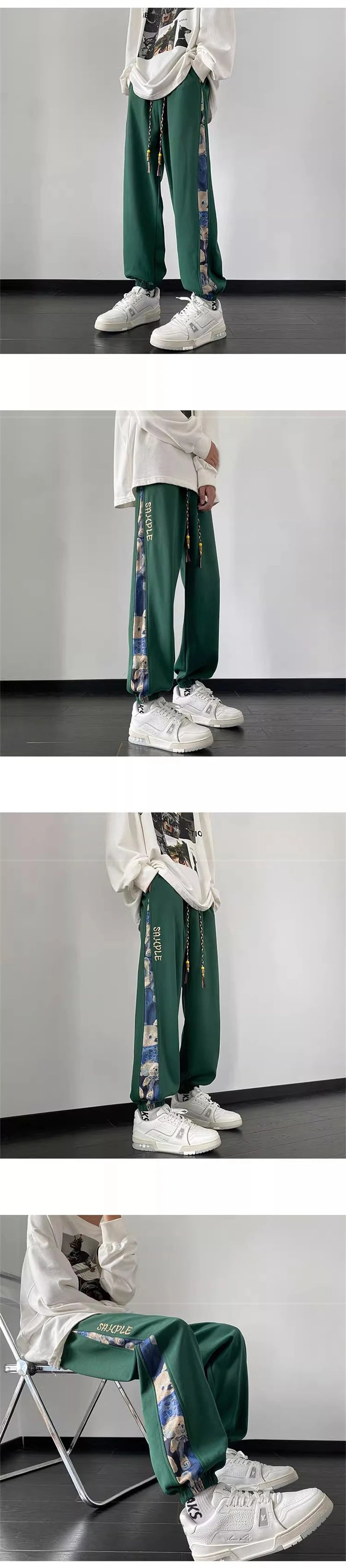 hip hop fashion anime printed sweatpants for men autumn casual corduroy baggy joggers pantalones hombre y2k streetwear trousers unique joggers style 194