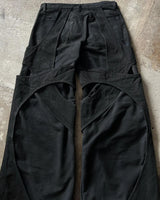 jeans for mens solid color retro work jeans y2k clothes men and women casual floor mopping pants hollow design cotton loose unique jeans style 2614