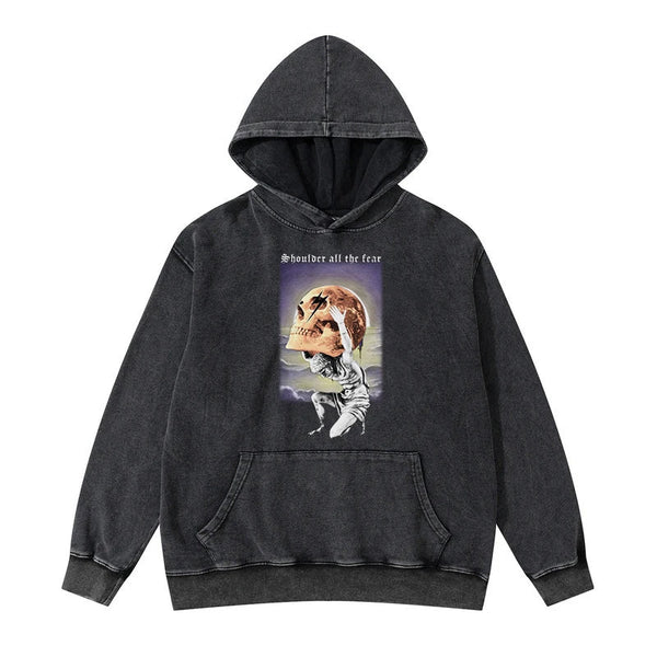 trapwear vintage anime featuring rainbowtouches washed hoodie vintage men high street skulls fashion hip hop unisex hoodies loose casual mens clothing