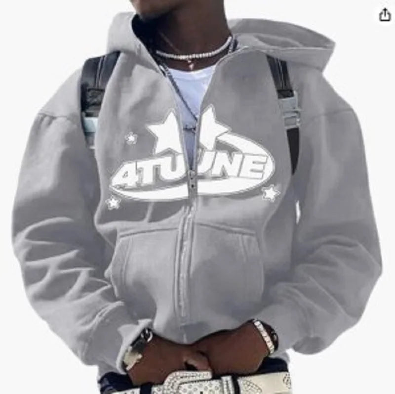 Y2K Autumn Winter Female Hoodie Letter Long Sleeve Sweatshirts Gothic