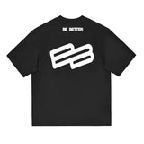 Glitchcore Vintage print – American Simple Retro Hip Hop Printed Round Neck Short Sleev