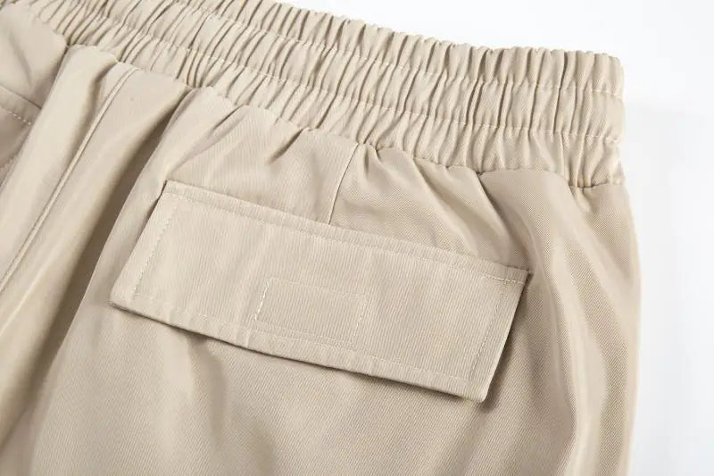 fashion casual hip hop joggers side button trousers elastic waist drawstring track sweatpants new cargo streetwear mens pants unique joggers style 4779