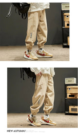 autumn spring men corduroy pants casual jogging sweatpants hip hop fashion streetwear joggers trousers y2k baggy pantalones unique joggers style 3611