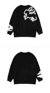 y2k knitted sweater, photo-ready sweater, cozy fashion fit, stylish street outfit, modern aesthetic appeal