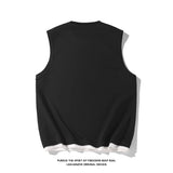 Y2k Oversized shirt – Hip Hop Street Mens Tank Tops Retro Gradient Letter Print Sl