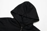 24ss RR123 Brand Fashion Letter Print Black Cotton Cardigan Hooded Sweatshirt High-Street Casual Zipper Hoodie For Winter