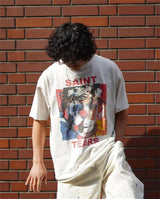 2024 Vintage 90s Joker Graffiti Print High Street Retro Casual Loose Cotton Quality T-shirt Tops Fpr Men