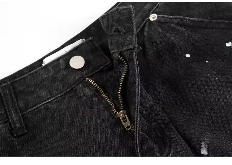 ripped holes patchwork denim jeans shorts mens high street straight short jeans hip hop streetwear casual short joggers pants unique joggers style 744