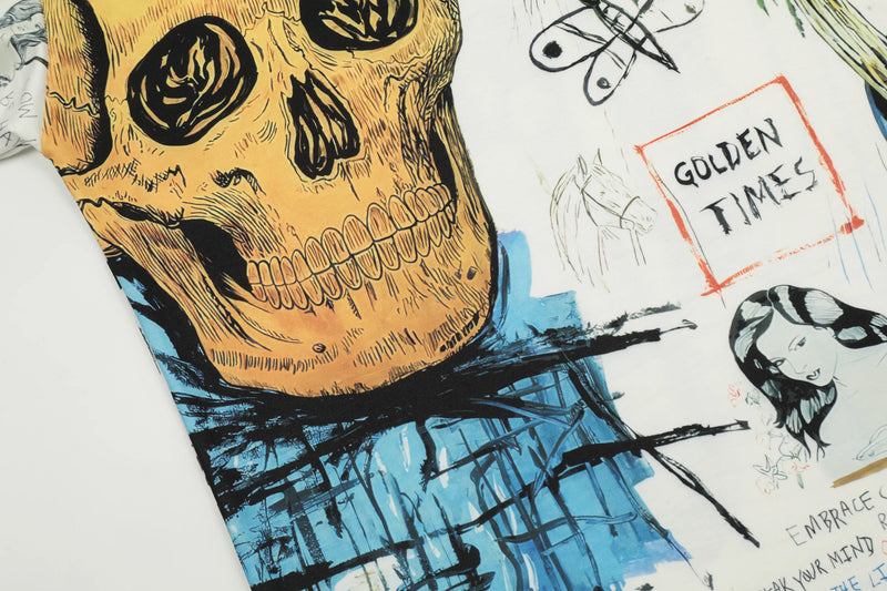 Y2K fleece hoodie with maximalist icon overload design