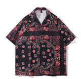 Rainbowtouches Unisex Summer Fresh Style Crane Digital Printing Comfortable  PrintingPolyester Casual Hawaii Street Wear Shirts