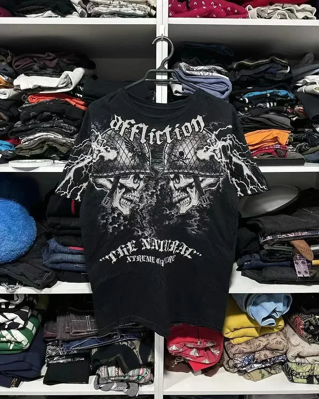Harajuku Vintage print – Street Y2K New Gothic Printed Cotton T Shirt Men Harajuku Hi