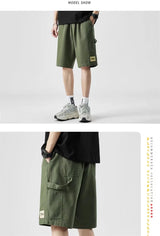 summer american casual retro shorts for men 2025 new loose straight short sweatpant streetwear fashion five point baggy bermudas unique joggers style 339