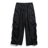 japanese street mens 3 piece set multi pocket camping vest solid cargo shirt side pockets casual pants suit couple trend set unique cargo style 4646