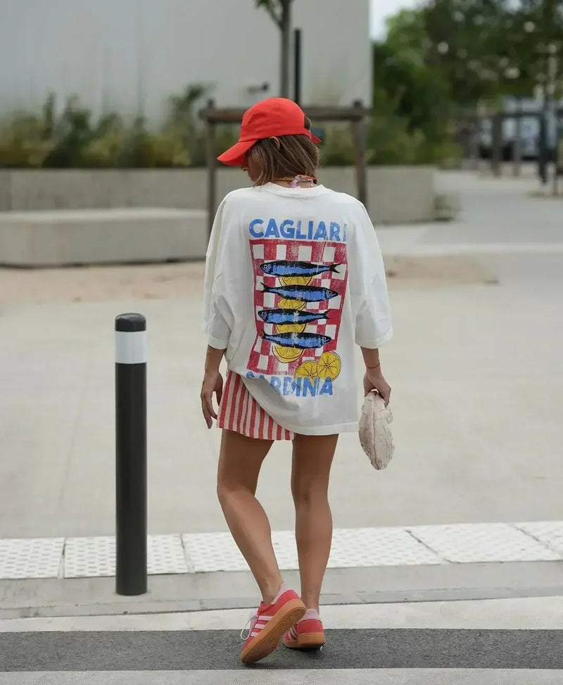 Harajuku Energy Tee – Pastel Icon Mash with Cloud Hearts
