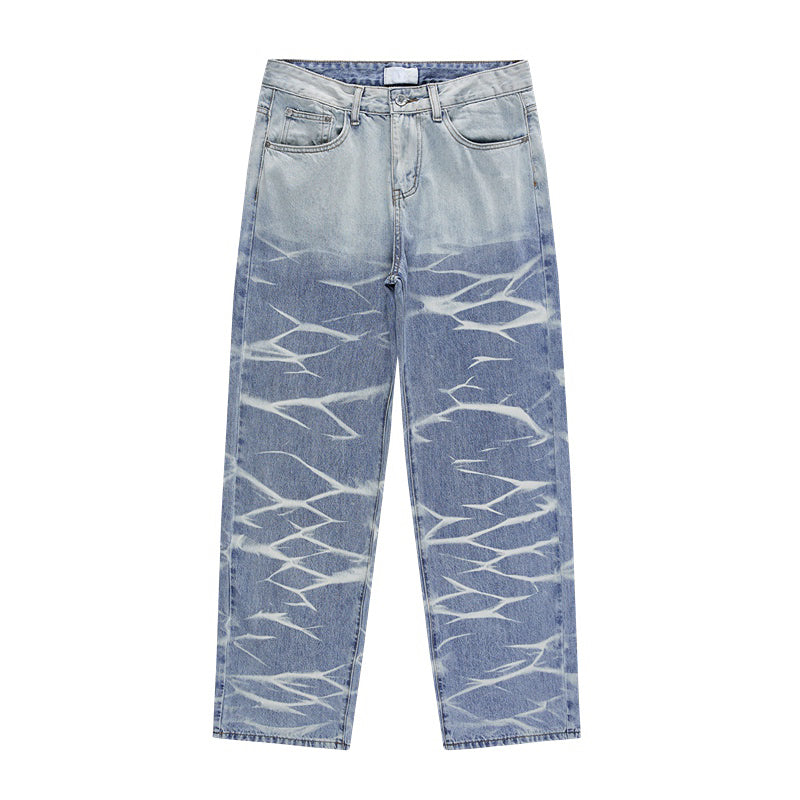 high street irregular tied dye biker jeans men denim straight jean pants 2023 motorcycle y2k trouser unisex hip hop casual pants unique jeans style 514