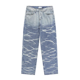 high street irregular tied dye biker jeans men denim straight jean pants 2023 motorcycle y2k trouser unisex hip hop casual pants unique jeans style 514