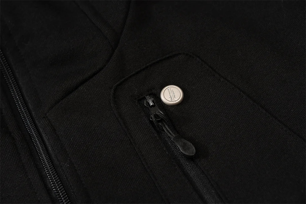 cyberpunk aesthetic drop featuring undermycar 2023 new high street fashion brand functional double layer zipper hoodie