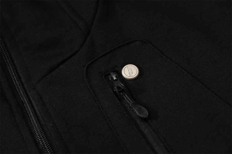 cyberpunk aesthetic drop featuring undermycar 2023 new high street fashion brand functional double layer zipper hoodie