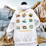 West Coast Graffiti Graphic Hoodie Sweatshirts Men Autumn Pullovers
