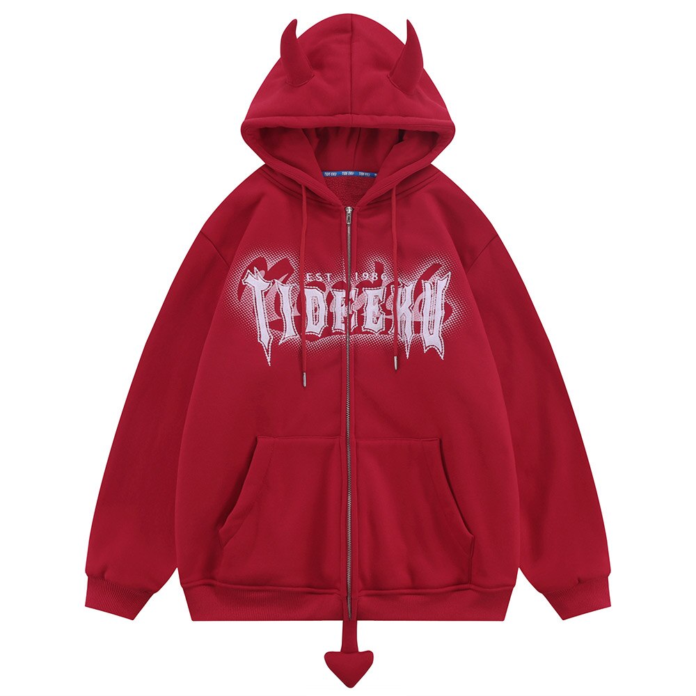 "Devil's Work" Unisex Men Women Streetwear Graphic Hoodie