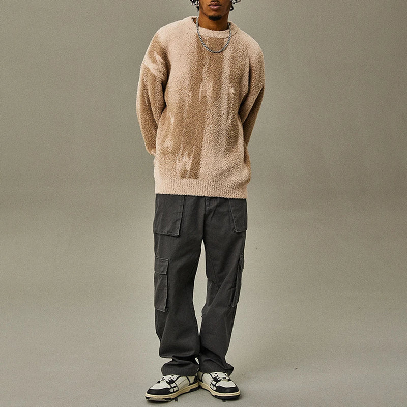 retro flame hoodie, high-street style, oversized streetwear hoodie for men, urban techwear fashion