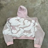 Retro Gothic Trend Letter Pattern Printed Oversized Hoodie Mens Fashio