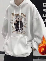 Autumn Funny Bear Graphic Hoodies Men 2024 New Hip Hop Fashion Hooded