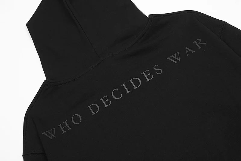 Black Who Decides War Hoodie Men Woman Good Quality Arch Illustration