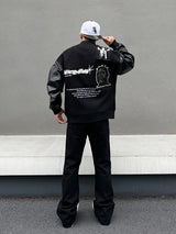 men streetwear jacket patchwork baseball bomber jackets coats hip hop harajuku motorcycle oversized outerwear nan fashion pho - variant style f0e51c for streetwear fashion