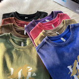 Anime Graphic tee – Vintage Streetwear T Shirts Acid Washed Printed T Shirt 100