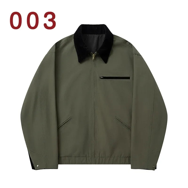zip-up streetwear coat, 2025 outerwear trend, men's streetwear fashion, oversized urban jacket, high quality cold-weather coa