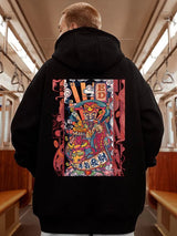 Mens Funny The God Of Wealth Graphic Hoodies 2025 Autumn Hip Hop Print