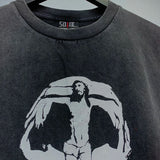 Skatercore Top – Saint T Shirt Men Woman 2024Ss High Quality Wash Black Skull – Urban Streetwear for Men & Women