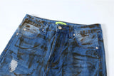 vintage ripped straight jeans blue distressed baggy jeans trousers streetwear luxury loose casual denim pants male y2k hombre unique jeans style 1099