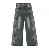 american retro high street straight leg jeans for men and women 2024 spring and autumn trend loose straight leg casual pants y2k unique jeans style 825