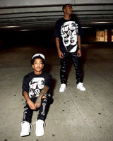 Skatercore Streetwear top – 2024 Summer American High Street Portrait Print Oversized Sh