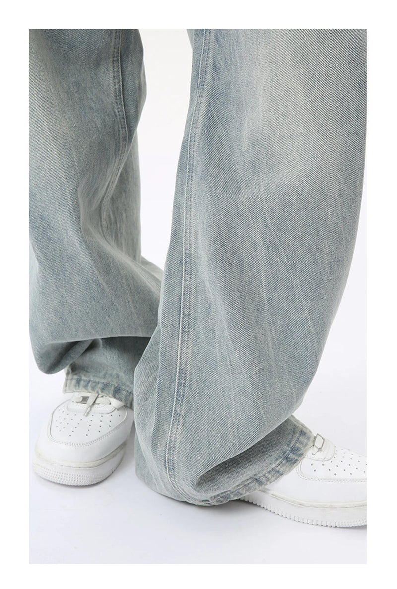 vintage baggy jeans mens streetwear hip hop loose blue denim pants hi street luxury designer jeans trousers man unique jeans style 4488