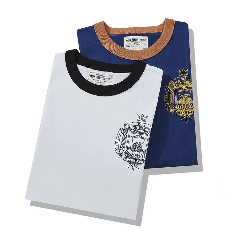 Gothic Vintage print – Summer T Shirt Mens Casual Cotton Navy Academy Letter Printi