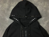 New Luxury Men Novelty Metal Rivets Hoodies Hoody Hooded Sweatshirts V