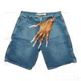 harajuku y2k short baggy jeans palm print graphic pants men fashionstyle denim streetwear gothic sweatpants shorts men clothing sporty tapered joggers