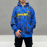 vaporwave barcode glitch featuring fashion zipper hooded cardigan sweater unisex butterfly with tassel streetwear warm knitted sweaters hoodies coats men jumpers