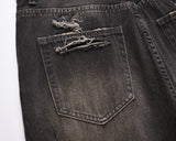 streetwear frayed hole distreesed ripped baggy jeans for men and women pantalones hombre y2k casual denim trousers oversized unique jeans style 5924
