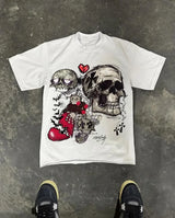 Sadcore Aesthetic print tee – European And American New High Street Fashion Brand Short Sl
